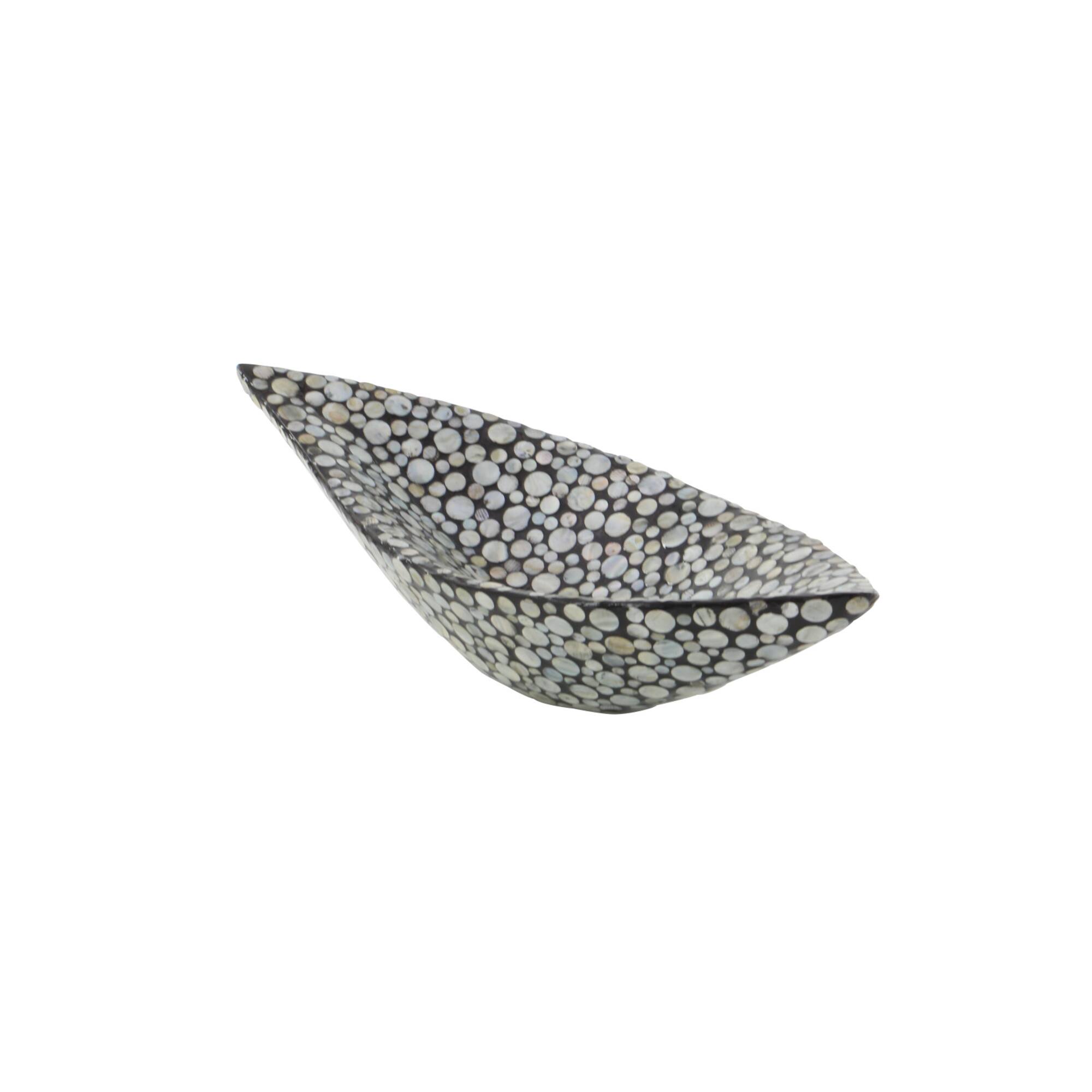 Gray Mother of Pearl Coastal Tray